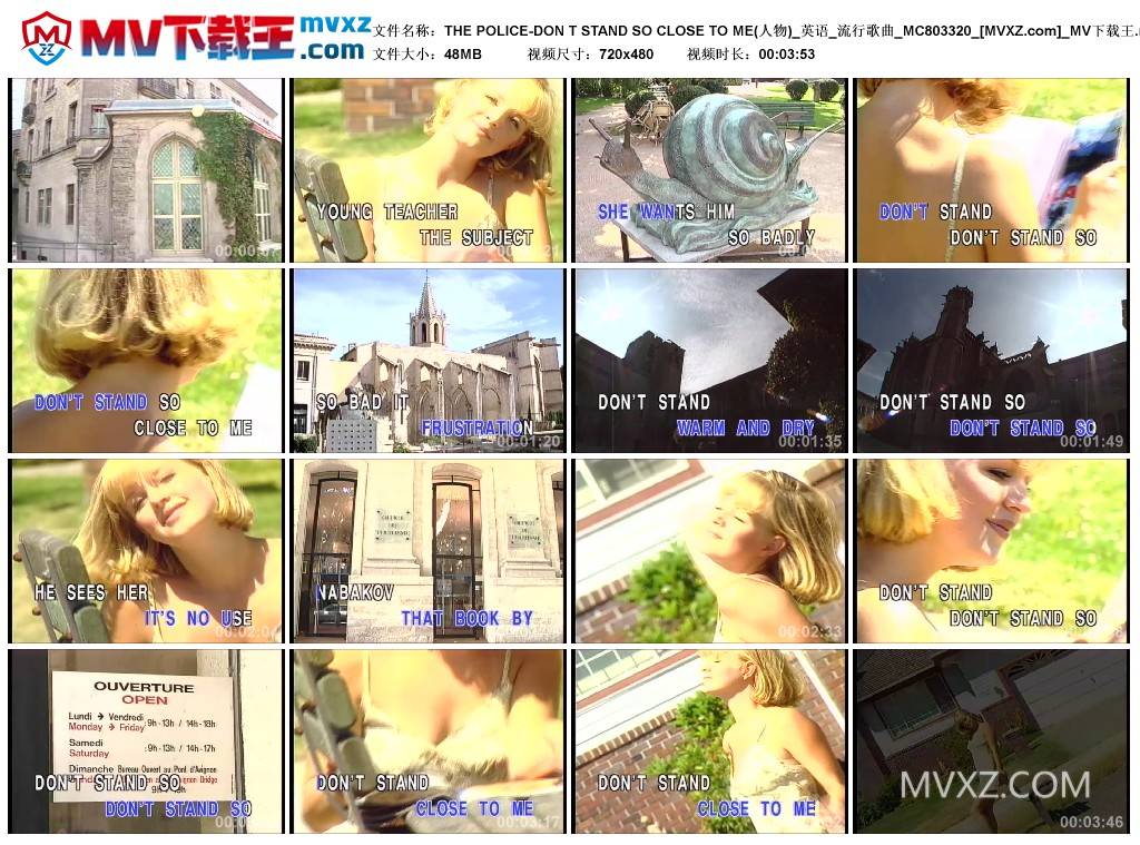 THE POLICE-DON T STAND SO CLOSE TO ME(人物)_英语_流行歌曲_MC803320
